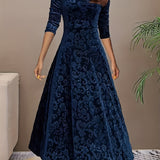 Julie | Elegáns Mintás Maxi Ruha
