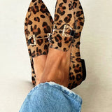 Gia - Elegáns Leopárd Mokaszinok
