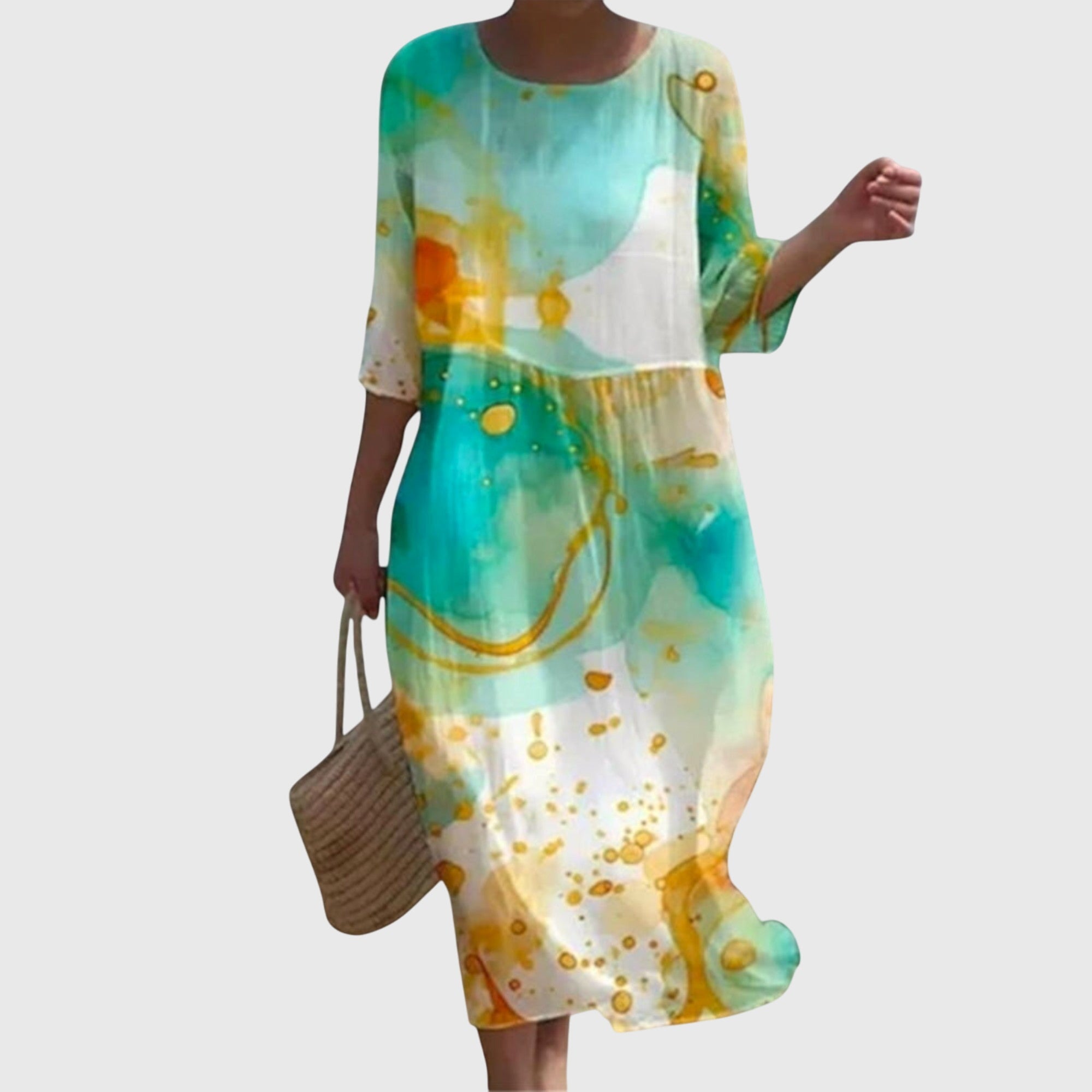 Martine | Elegáns Virágmintás Maxi Ruha