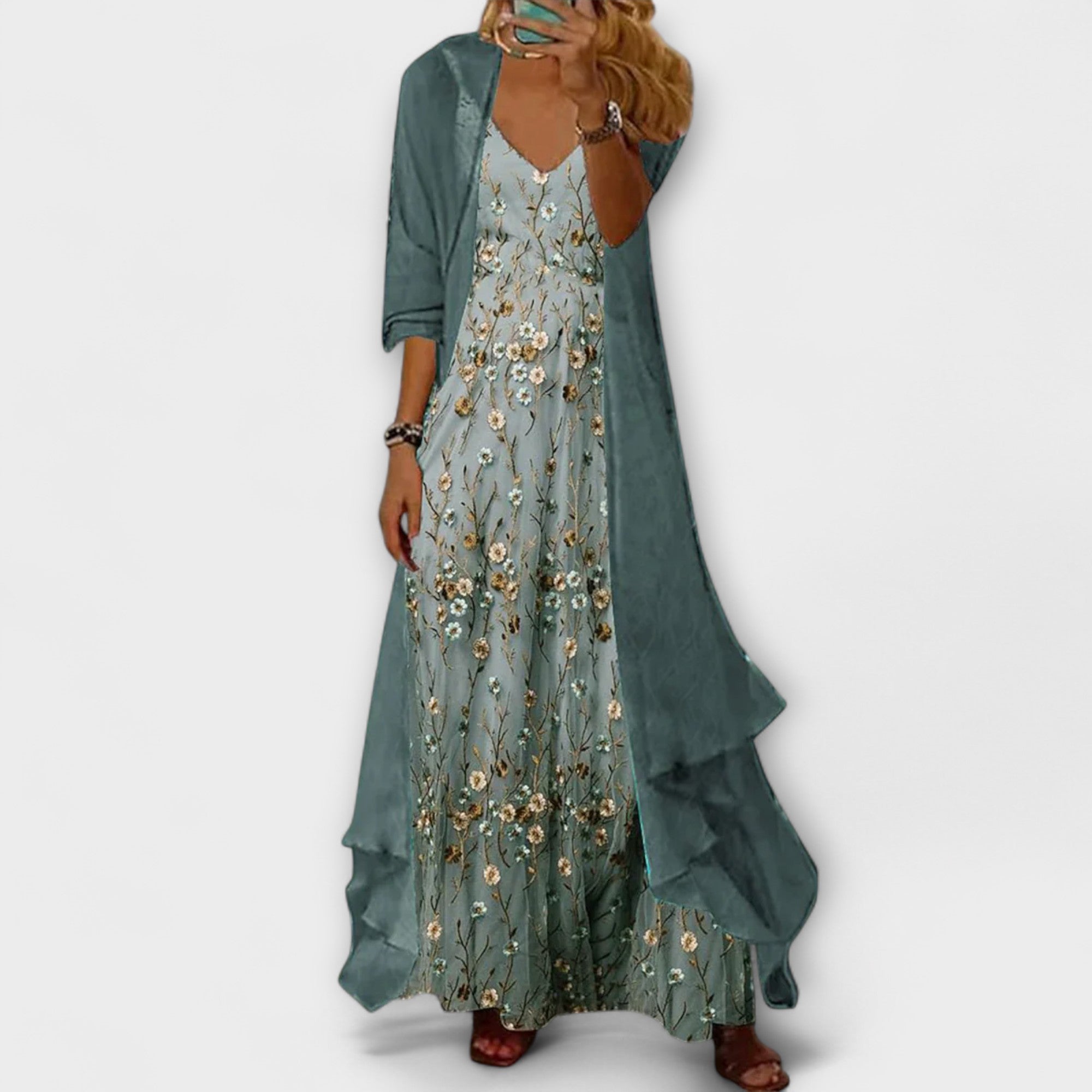 Caroline | Elegáns maxi ruha szett két részes