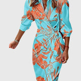 Everly | Elegáns Wrap Ruha Mintával