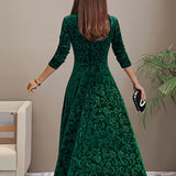 Julie | Elegáns Mintás Maxi Ruha