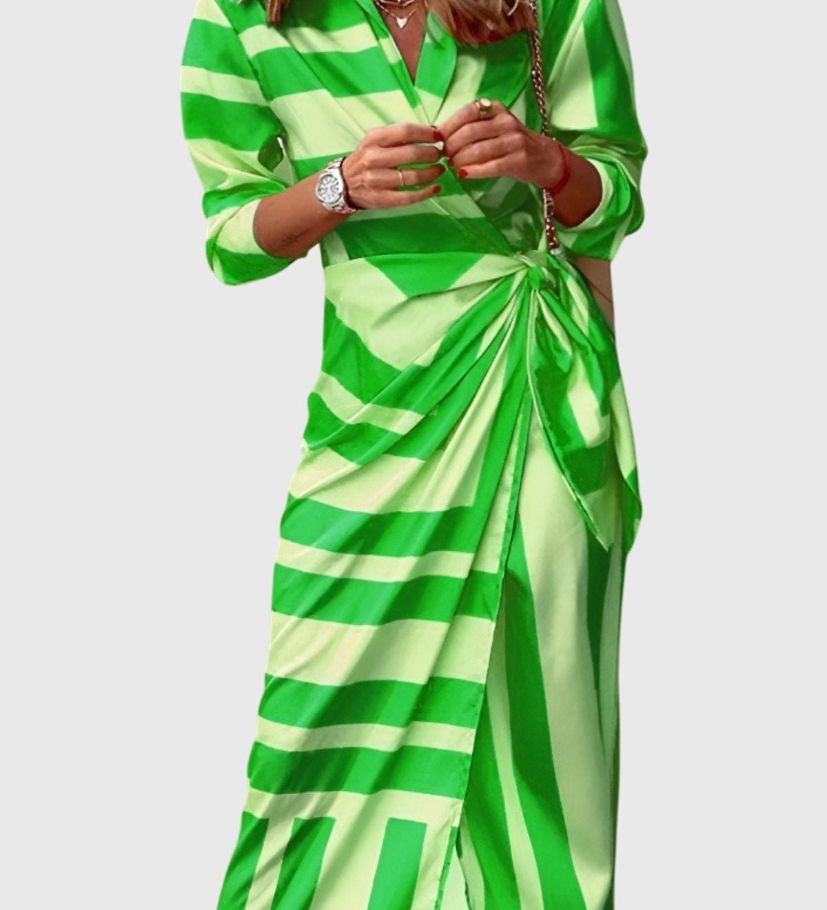 Everly | Elegáns Wrap Ruha Mintával
