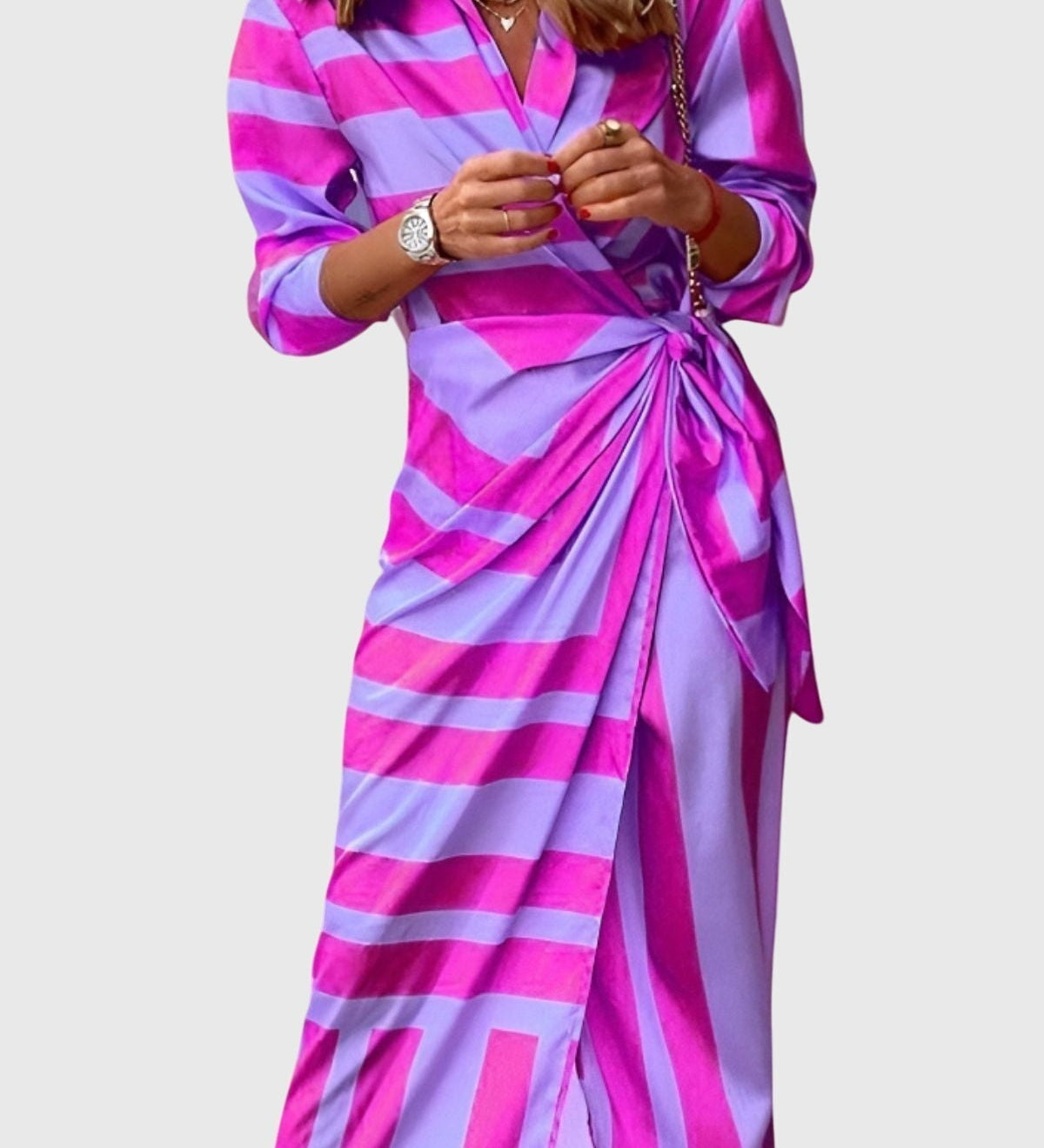 Everly | Elegáns Wrap Ruha Mintával