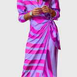 Everly | Elegáns Wrap Ruha Mintával