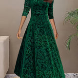 Julie | Elegáns Mintás Maxi Ruha