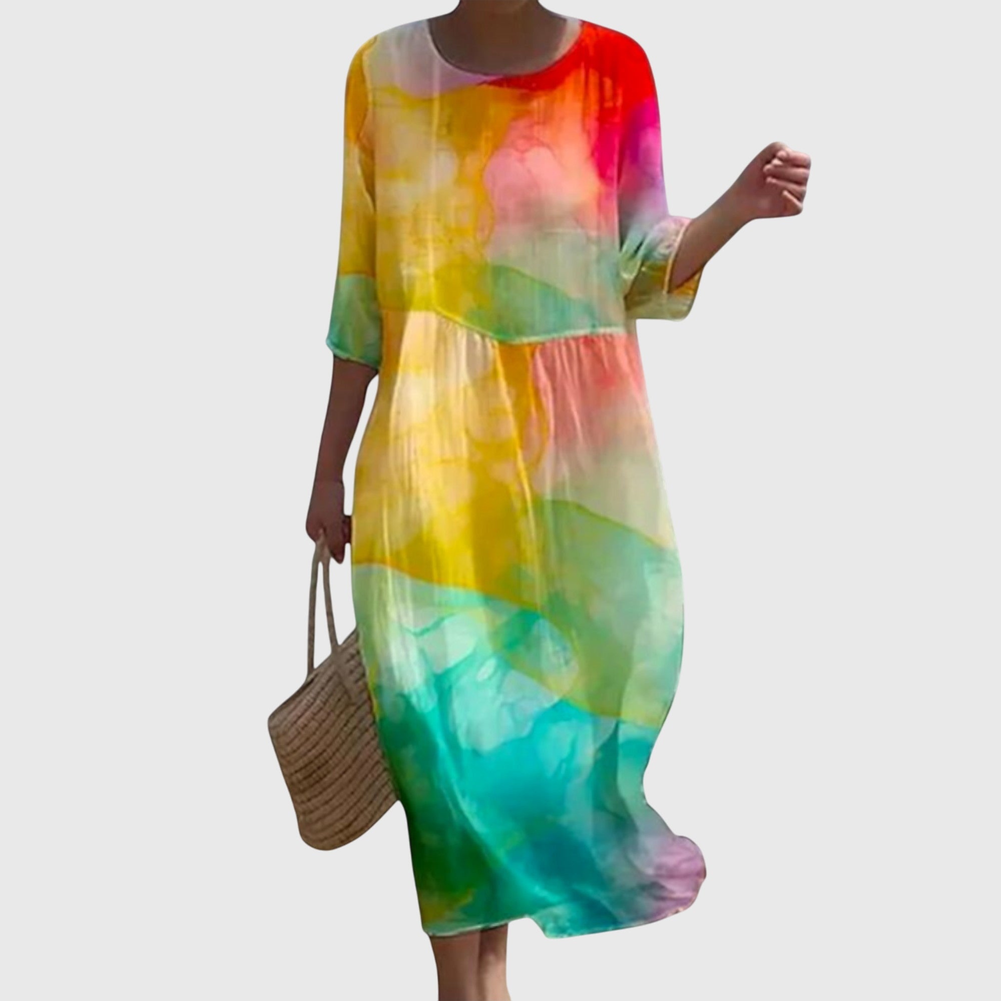 Martine | Elegáns Virágmintás Maxi Ruha