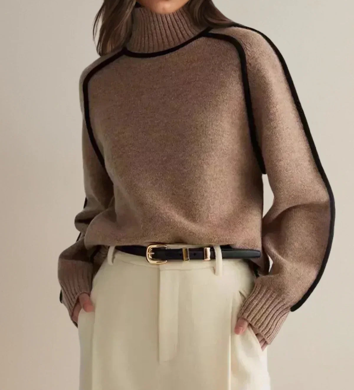 Sandrine | Elegáns garbós pulóver