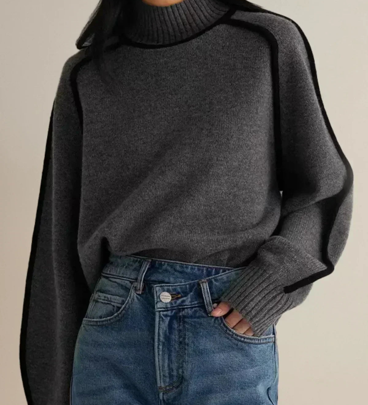 Sandrine | Elegáns garbós pulóver
