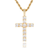 Moissanite kereszt nyaklánc