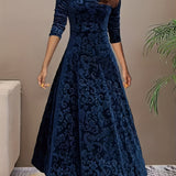 Julie | Elegáns Mintás Maxi Ruha