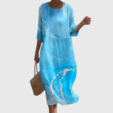 Martine | Elegáns Virágmintás Maxi Ruha