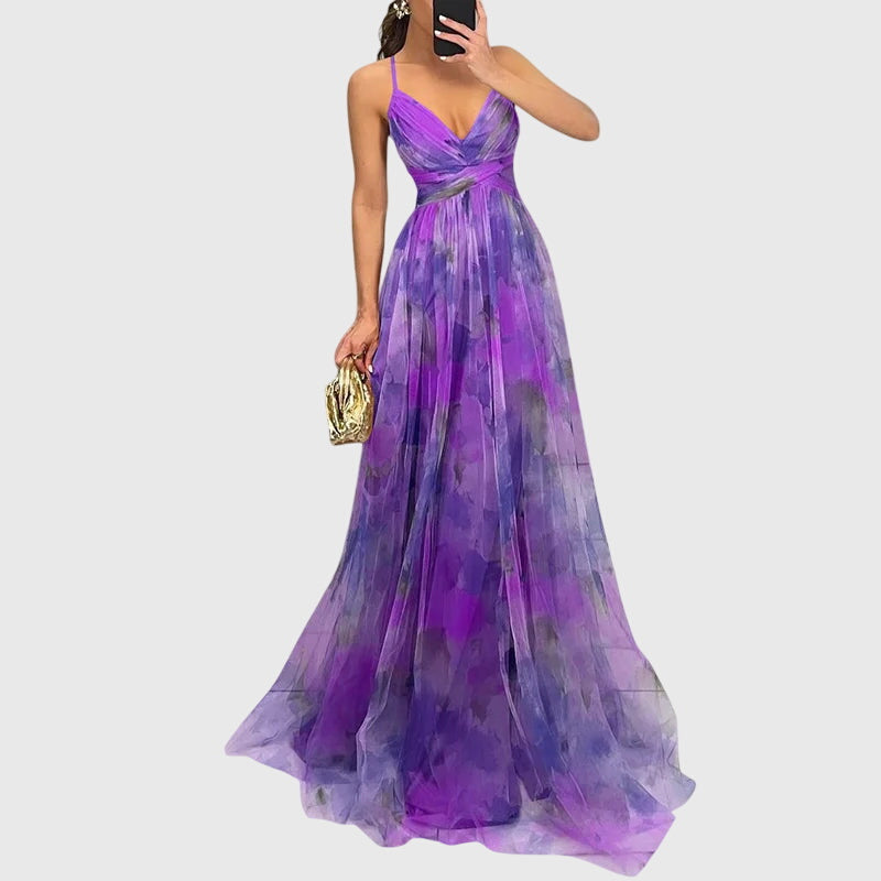 Caroline | Virágmintás Maxi Ruha