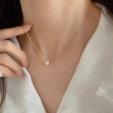 Moissanite kövekből készült nyaklánc Cléa