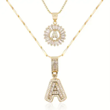 Moissanite kezdőbetűs nyaklánc