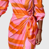 Everly | Elegáns Wrap Ruha Mintával