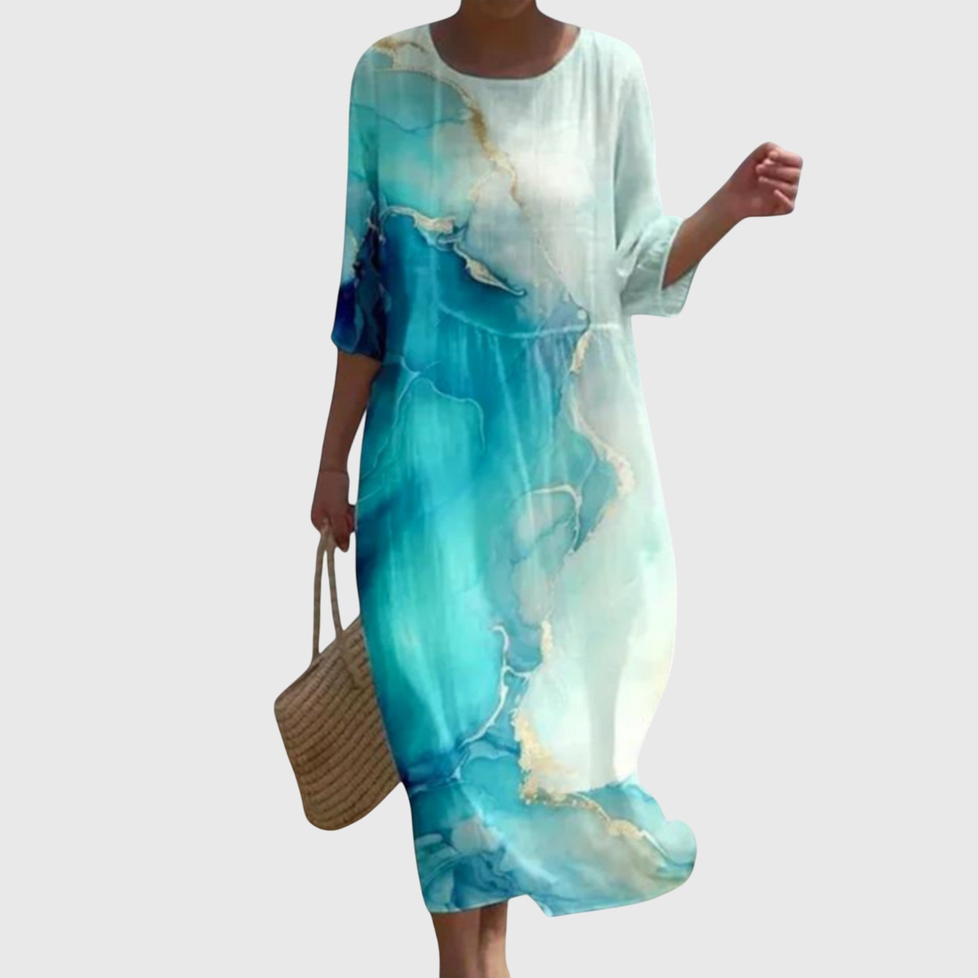 Martine | Elegáns Virágmintás Maxi Ruha