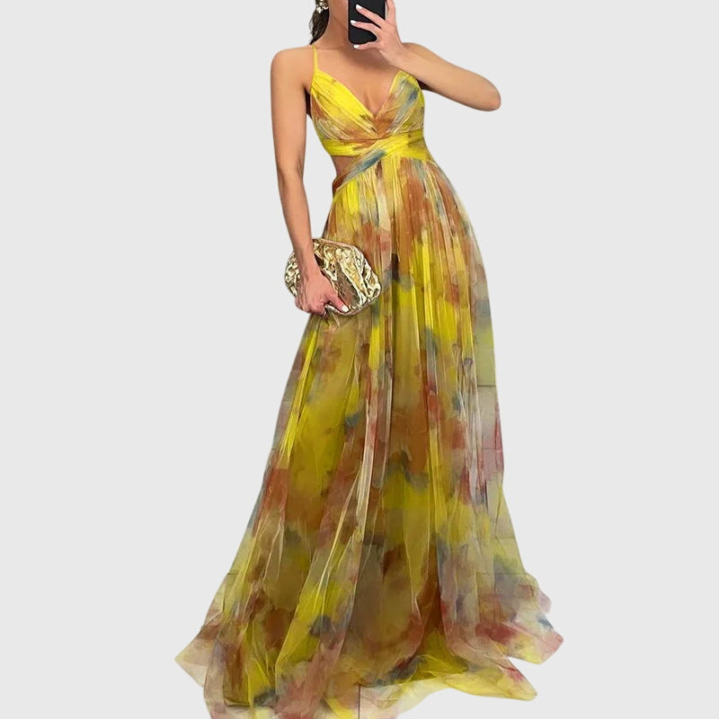 Caroline | Virágmintás Maxi Ruha
