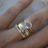 Lili - Vintage Arany és Zirconia Gyűrűk Szett