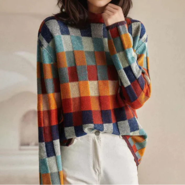 Françoise | Kényelmes retro pulóver