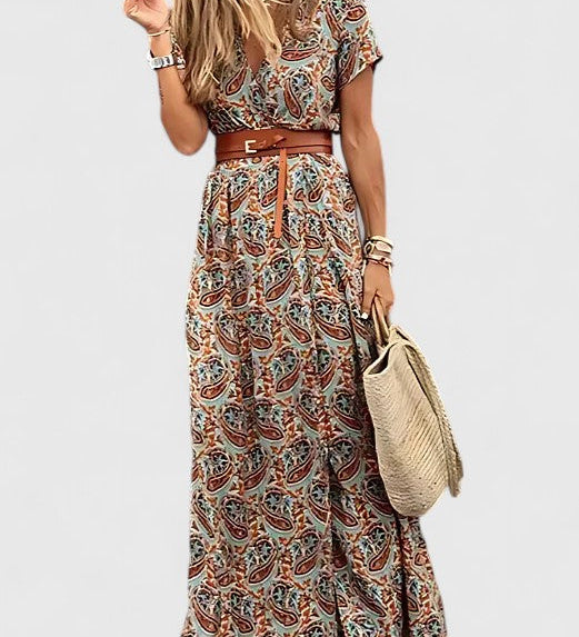 Caroline | Elegáns Boho Maxi Ruha