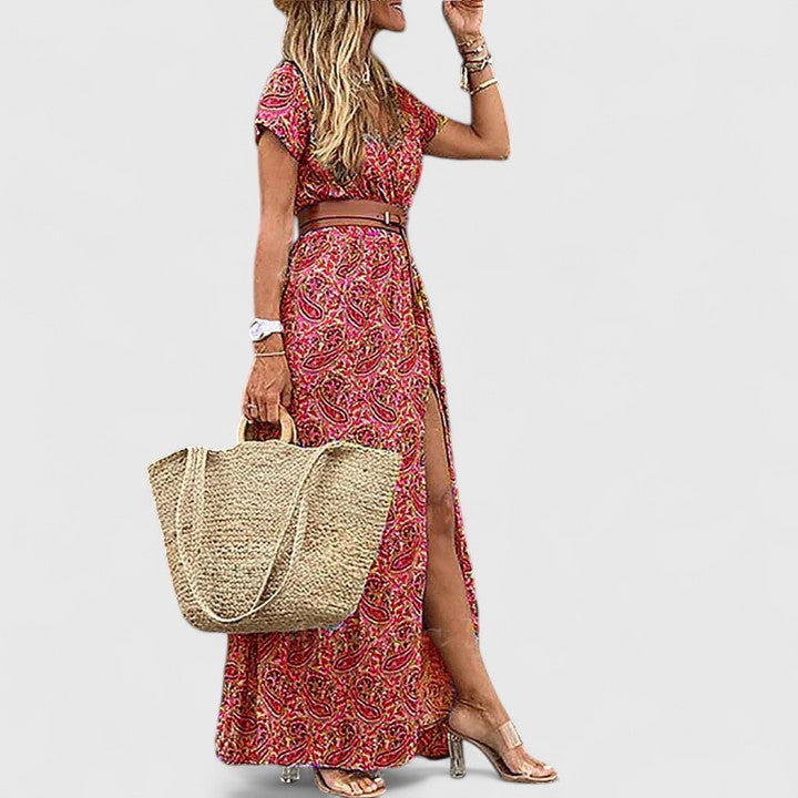 Caroline | Elegáns Boho Maxi Ruha