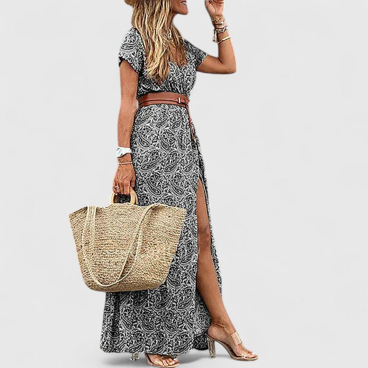 Caroline | Elegáns Boho Maxi Ruha